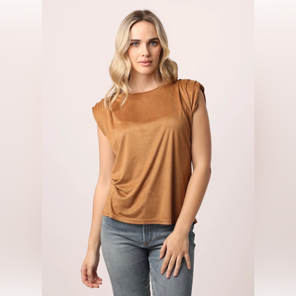 Another Love SIRI Faux Suede Top